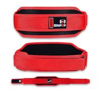 GripUp Ceinture d'haltérophilie robuste pour Ceinture d'haltérophilie renforcée Rembourrage en mousse EVA de qualité supérieure Boucle à rouleau réglable pour squats soulevés GP-02 (Rouge, 2XL)