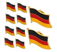 GRIRIW 10 Pcs Iron German Flag Badge Badge Butterfly Fermoir Polyvalent Pour Les Vêtements Brooch Brooch Patriotique Et À La Mode Artisanat