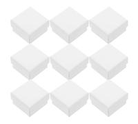 GRIRIW 10 Pièces Boîte à Bijoux Coffret à Bijoux en Papier et Éponge, Blanc, Portable, pour Diamants et Boucles D'oreilles, Table de Toilette et Salon