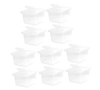 GRIRIW 10 pièces Boîte de Reproduction pour Reptiles Habitat Transparent Plastique pour Reptiles et Insectes avec Ventilation pour Petits Animaux Geckos