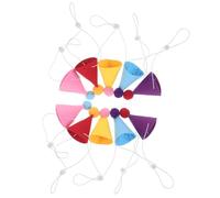 GRIRIW 10 Pièces Lot de 10 Mini Chapeaux de Fête pour Petits Chiens et Chats, Cônes Colorés en Non-Tissé avec Pompon, Accessoires Légers et Confortables pour Anniversaire et Décoration