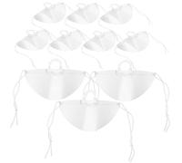 GRIRIW 10 pièces Masques Plastique Transparent Anti-buée Réutilisables Protection Visage Léger Confortable pour Restauration Cuisine et Salons de Beauté