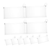 GRIRIW 10 Pièces Sac à Crayon Transparent avec Trousse de Rangement Multi Fonctionnelle pour Scolarité et Bureau Capacité pour Stylos Crayons et Accessoires de Bureau