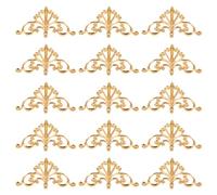 GRIRIW 100 Incrustations en Cuivre Sculpté, Autocollants Décoratifs pour Meubles, Appliques Métalliques pour Armoires et Tiroirs, 100 Pièces, Couleur Cuivre Naturel, Décoration