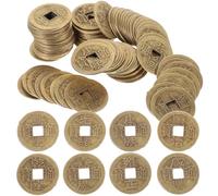 GRIRIW 100 Pièces Monnaies Chinoises Feng Shui de Divination Rétro Amulette et Succès pour Maison Styles Aléatoires