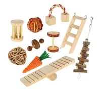 GRIRIW 10pièces Jouet à Moudre pour Hamster Cochon Animal De Compagnie Jouet pour Animaux De Compagnie Croissance des Dents Cage Petit Animal