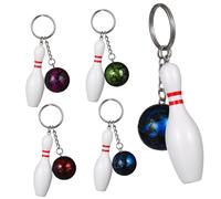 GRIRIW 10Pièces Porte Clé Mini Bowling Souvenirs de Sport Couleurs Aléatoires pour Décoration
