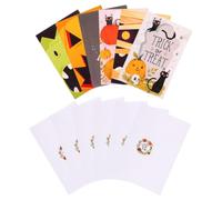 GRIRIW 12 Pièces Cartes de Message Vierges avec Enveloppes et Stickers | Papier, pour Écrire Vos Mots, Lot avec Enveloppes, Gommettes Rondes, Usage Quotidien Style Aléatoire