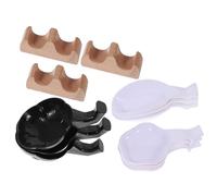 GRIRIW 12 pièces Set de Plats à Encre Plastique et Porte-pinceaux Bois pour Calligraphie Chinoise Léger et Portable pour Débutants et Amateurs de Culture Chinoise