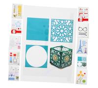 GRIRIW 17 pièces Paper Stencils Set With Transparent Plate Drawing Molds For Practice Creative Graffiti Templates For Boys And Crafting