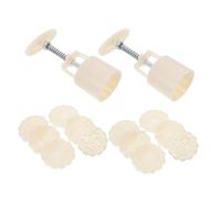 GRIRIW 2 ensembles Lot de Moules Pâtisserie pour Gâteau Lune avec Tampons Fleurs Presse Biscuit et Cupcake pour DIY Douceurs Festives et Pâtisserie Créative