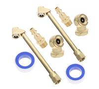 GRIRIW 2 ensembles Mandrins à Air Cuivre Robustes Raccord Rapide Double Tête avec Embout Fermé pour Gonflage Pneus et Compresseur