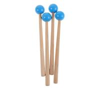 GRIRIW 2 Paires Maillets de Percussion Légers en Bois Bleu pour Xylophone et Temple Blocks, Polyvalents et Adaptés à L'enseignement L'éducation Précoce