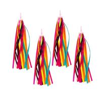 GRIRIW 2 Paires Rubans de Guidon pour Trottinette Garçon Fille Satin Polyester Multicolores Décorations Faciles à Installer pour Sorties et Fêtes