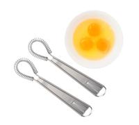 GRIRIW 2 pièces Batteur à Œufs Manuel Inox à Main Mélangeur Crème Ustensile Cuisine pour Sauces et Œufs