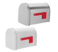 GRIRIW 2 pièces Boîte Aux Lettres Tôle Unique Boîte Métallique de Rangement Robuste pour Lettres et Biscuits Coffret Cadeau Décoratif Multifonction pour Fêtes et Maison