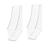 GRIRIW 2 pièces Boîte Rangement Transparente pour Bureau Support Document et Revue Organiseur de Fichiers Pratique Rangement Polyvalent pour Maison École et Bureau