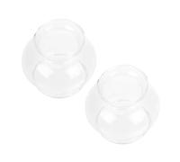 GRIRIW 2 Pièces Couvercles Verre pour Lampes à Huile de Abat Jours Verre Transparent pour Lampes à Pétrole Accessoires de Décoration pour Créer une Chaleureuse