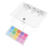 GRIRIW 2 Pièces Couverture Transparent PVC pour Cahier à Anneaux Student Stationery Mini Classeur Rechargeable et Pratique