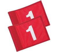 GRIRIW 2 pièces Drapeaux de Golf pour Entraînement Numérotés Rouges Indicateurs Pratiques pour de Golf Aides Pratique et Au Perfectionnement des Compétences