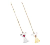 GRIRIW 2 pièces Pendentifs Ange Cristal à Suspendre Décoration Jardin Extérieur Attrape-Soleil Ornement Cristal Charme Ange Gardien pour Voiture Mariage et Sapin de Noël