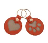 GRIRIW 2 Pièces Porte-clés Souvenir Poils Animaux Porte-Accessoire Mémo Chat et Chien Pendentif Mémoire Poils de Chat Orange Porte-clés Collection Amoureux des Animaux