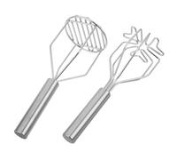 GRIRIW 2 pièces Presse-purée Inox Compact et Léger Ustensile Cuisine Multifonction pour Pommes de Terre Patate Douce Outil de Cuisine Manuel Pratique et Peu Encombrant