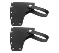 GRIRIW 2 Pièces Protection Lame Hache PU Housse Étanche pour Camping Gaine Portable Ceinture pour Petit Hache Robuste pour Randonnée Extérieure