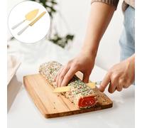 GRIRIW 2 pièces Set de Ustensiles Pâtisserie Inox avec Lame Dentelée et Pelle Gâteau Ergonomique Poignée Céramique Antidérapante pour Découpe et Service Facile des Pizzas Pains et