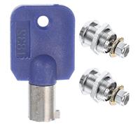 GRIRIW 2 Serrures Tubulaires à Came 17 MM pour Porte de Caisse 2 Pièces avec 1 Clé Verrou Mécanique pour Armoire Boîte à Outils Borne d'Arcade Installation Facile Couleur