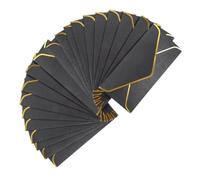 GRIRIW 20 pièces Lot de Enveloppes Élégantes Forme avec Rabat pour Cartes Invitation Mariage Anniversaire Décoratives Compactes Noire