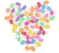 GRIRIW 200 Perles en Pâte Polymère de Champignon pour Bijoux Diy, Faciles à Ranger, Quantité Suffisante, Confection de Bracelets et Colliers