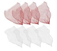 GRIRIW 200 Pièces Sachet Maille pour Fruits et Légumes de Nylon avec Cordon de Serrage Alternatives Réutilisables pour Rangement des Aliments Rouge et Blanc