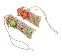 GRIRIW 2pcs Perroquet Jouets Coloré Oiseau Intérieur Oiseau Mord De Jeu De Jeu Perroquet Détournement Jouets