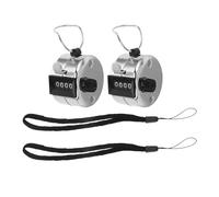 GRIRIW 2pièces Compteur Mécanique Manuel Chiffres avec Lanière Lot de Mini Compteurs Portables sans Pile pour Comptage Précis Polyvalent
