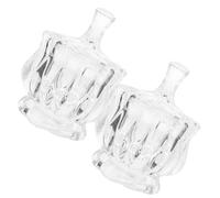 GRIRIW 2Pièces Glass Candy Storage Jars with Lids Versatile Food Containers for Snacks Dried Fruits and More Elegant Design for Home and Kitchen Décor