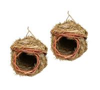 GRIRIW 2pièces Nichoirs Tissée Abri pour Oiseaux Décoration De Jardin Couleur Verte