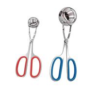 GRIRIW 2pièces Pincettes Acier Inoxydable s Rouge Et Bleu Pour Fabrication De Boulettes De Viande Outil Pratique Pour Cuisine Maison Et Restaurant