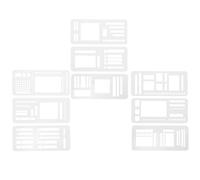 GRIRIW 3 Jeux de Pochoirs Flexibles Réutilisables pour Journal Intime Modèles de Pochoirs pour Carnet à Points Spirales et Anneaux Fournitures pour Planification Quotidienne et Suivi