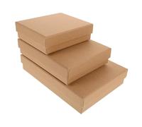 GRIRIW 3 pièces Boîtes Cadeaux Kraft pour Cosmétiques Parfum à Lèvres Emballage Élégant pour Cadeaux Présentation et Rangement Polyvalents