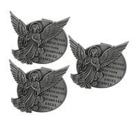 GRIRIW 3 Pièces Clip de Pare-soleil Ange Gardien Voiture Accessoire Décoratif Inspiration Famille Charme Sécurité Voyage Adaptable sur Pare-soleil Rétroviseur et Porte-cartes