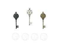 GRIRIW 36pcs Accessoires Clés Vintage en Alliage Multifonctionnels pour Création Diy, Plateau Rétro Chic pour Décorations de Pendentifs et Photobooth