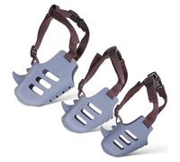 GRIRIW 3Pièces Muselière Réglable Doux pour Chiens de Prévention Aboiements Morsures Conception Respirante et Confortable pour Petits