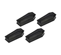 GRIRIW 4 Cercueils Décoratifs Noirs en PVC, Coffret Factice Couvercle, Ornement Léger pour Carnaval et Fêtes, Lot de 4