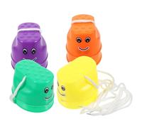 GRIRIW 4 paires Jouets Échasses Seau Plastique Couleurs Assorties pour Garçon Fille Échasses Équilibre avec Corde Ajustable pour Motricité et Jeux Extérieur Intérieur