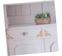 GRIRIW 4 pièces Appliques Bois Sculptées Non Peintes Décor Intérieur Élégant pour Meubles Portes Couloir Salon