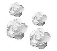 GRIRIW 4 pièces Clip Parfum Voiture Fleurs Camélia Désodorisant Aération pour Intérieur de Voiture Installation Facile Agréable et Parfum Durable