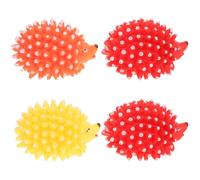 GRIRIW 4 pièces Hérisson Résistant Couine pour Chien et Chat Lot de Couleurs Aléatoires Jouets Vinyl Légers pour Animaux Intérieur Couleur Aléatoire Couleur Aléatoire