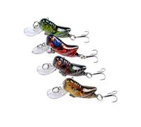 GRIRIW 4 pièces Lot de Leurres Plastiques Durs Imitation Insecte Appâts Flottants pour Carpe Herbe Accessoires de Robustes pour Sorties Eau Douce