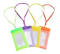GRIRIW 4 pièces Lot de Pochettes Téléphone Étanches PVC pour Natation Écran Tactile Protection pour Activités Nautiques Plage et Plongée Couleurs Aléatoires Couleur Couleur Aléatoire